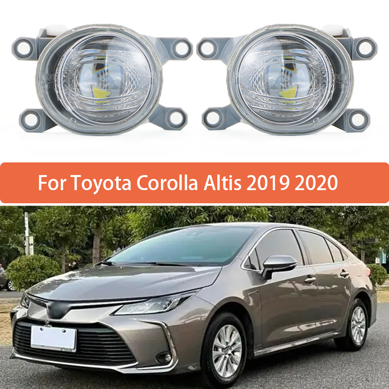 Fog Lights Headlight for Toyota Corolla Altis 2019 2020 Fog Light Fog Lamp Cover Grill Bezel Foglight 8122002100 8121002200