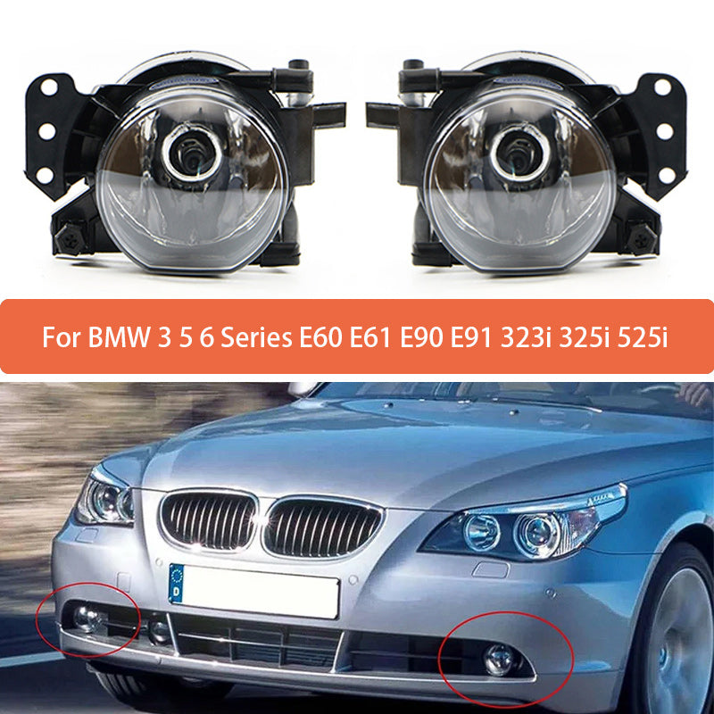 Fog Lamp Assembly With Bulbs For BMW 3 5 6 Series E60 E61 E90 E91 323i 325i 525i Front Bumper Anti Fog Light 63176910791
