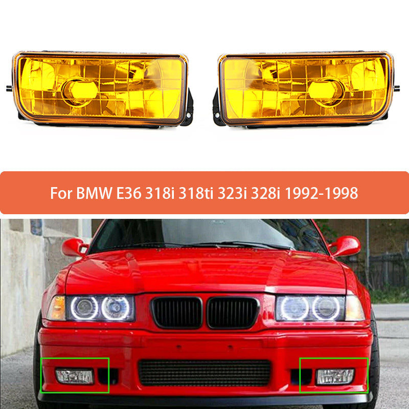 Pair Left&Right Fog Lamp For BMW E36 318i 318ti 323i 328i 1992 1993-1998 Front Bumper Anti Fog Light 63178357389 53178357390