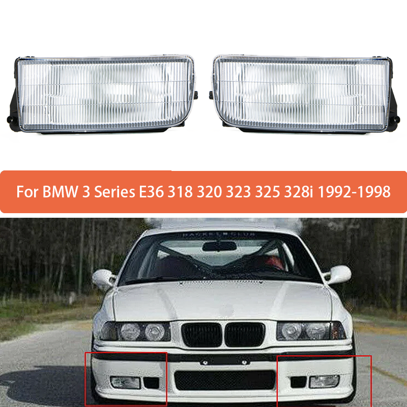 Front Bumper Fog Light Lamp With Bulbs For BMW 3 Series E36 318 320 323 325 328i 1992-1996 1997 1998 63171387091 63171387092