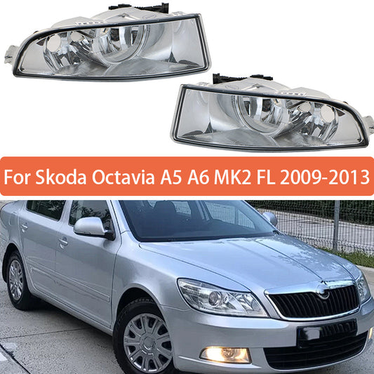 Fog Lamp Without Bulbs For Skoda Octavia A5 A6 MK2 FL 2009-2013 Front Halogen Fog Light 1Z0941701C 1Z0941702C